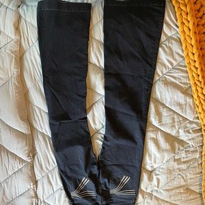 7 for all mankind flared wide leg dojo jeans